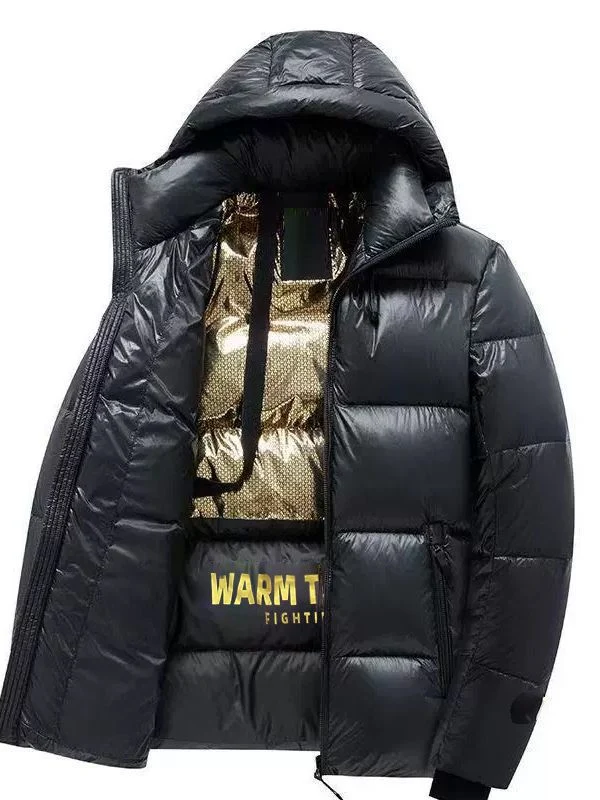 Herren wattierte Thermo‑Steppjacke mit Kapuze und Wärme‑Reflexfutter Drune