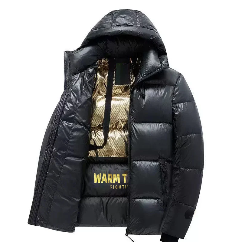 Herren wattierte Thermo‑Steppjacke mit Kapuze und Wärme‑Reflexfutter Drune