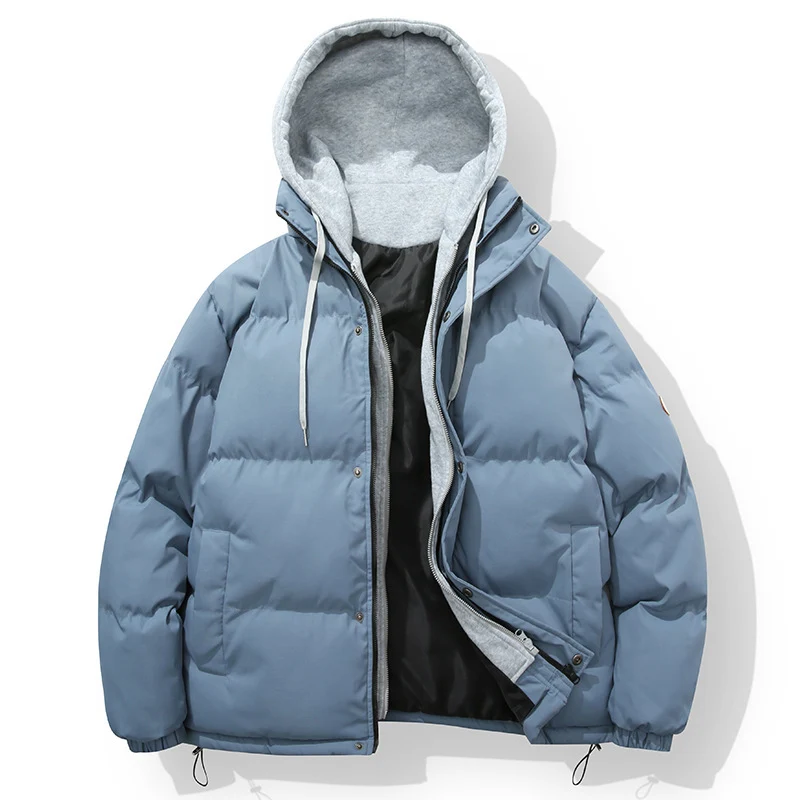 Herren wattierte Steppjacke mit integriertem Kapuzenlayer und verstellbarem Saum Drune