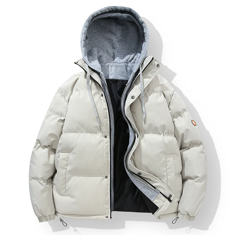 Herren wattierte Steppjacke mit integriertem Kapuzenlayer und verstellbarem Saum Drune