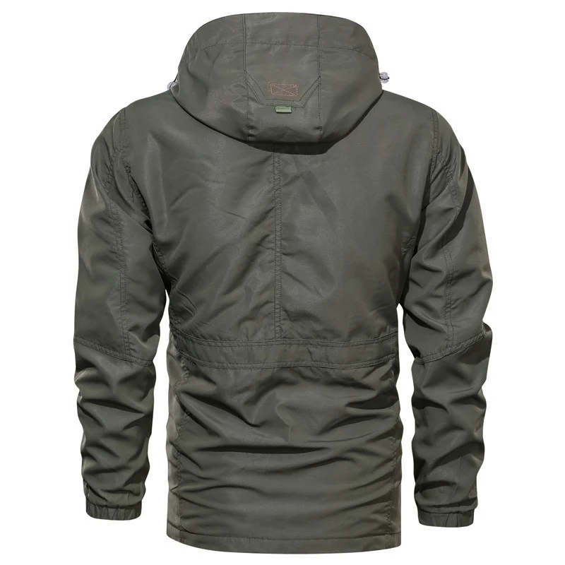 Herren wasserabweisender Fieldparka im Utility‑Style mit Kapuze und verstellbarer Taillenpassform Drune