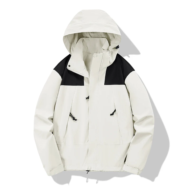 Herren wasserabweisende Softshell‑Jacke mit Kapuze, verstellbarem Saum und Multifunktionstaschen Drune