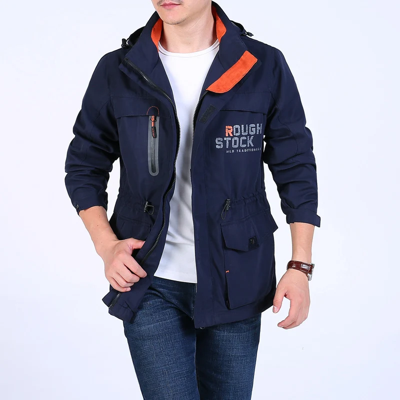 Herren vielseitiger Canvas-Fieldparka mit Kapuze, Multifunktions‑Taschen und robusten Nähten Drune