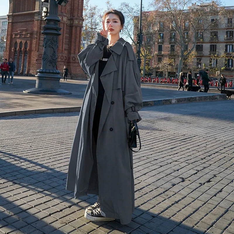 Erin | Oversized Double-Breasted Maxi Trench Coat