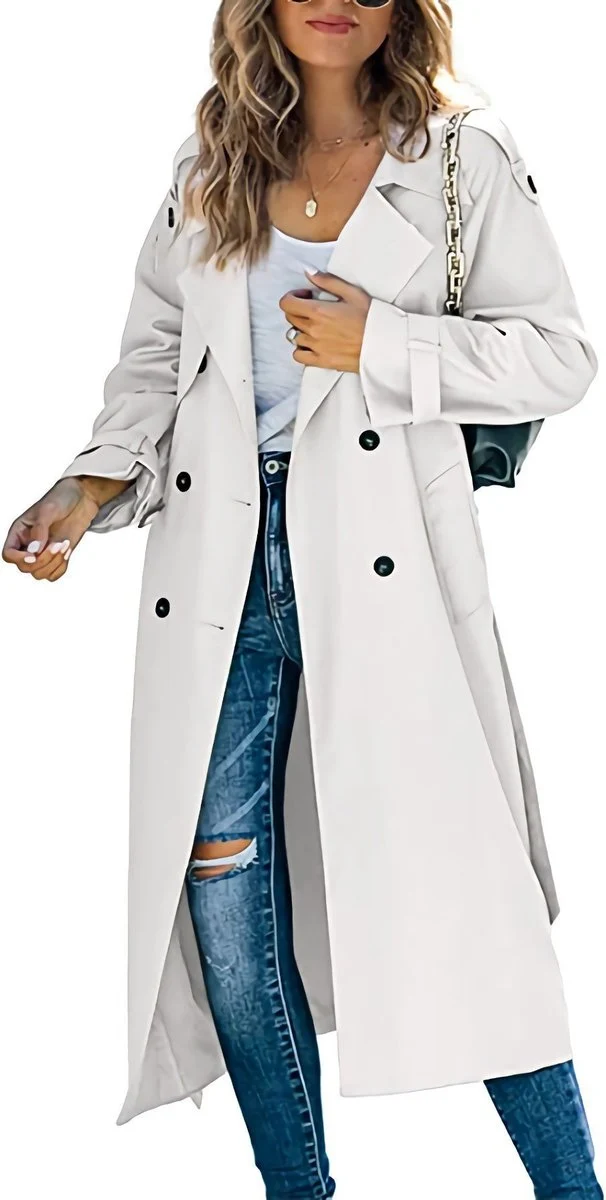 Isabella | Relaxed Double-Breasted Belted Trench Coat