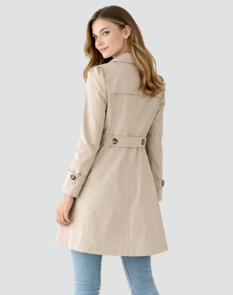 Evelyn | Timeless Tailored Mid-Length Trench Coat