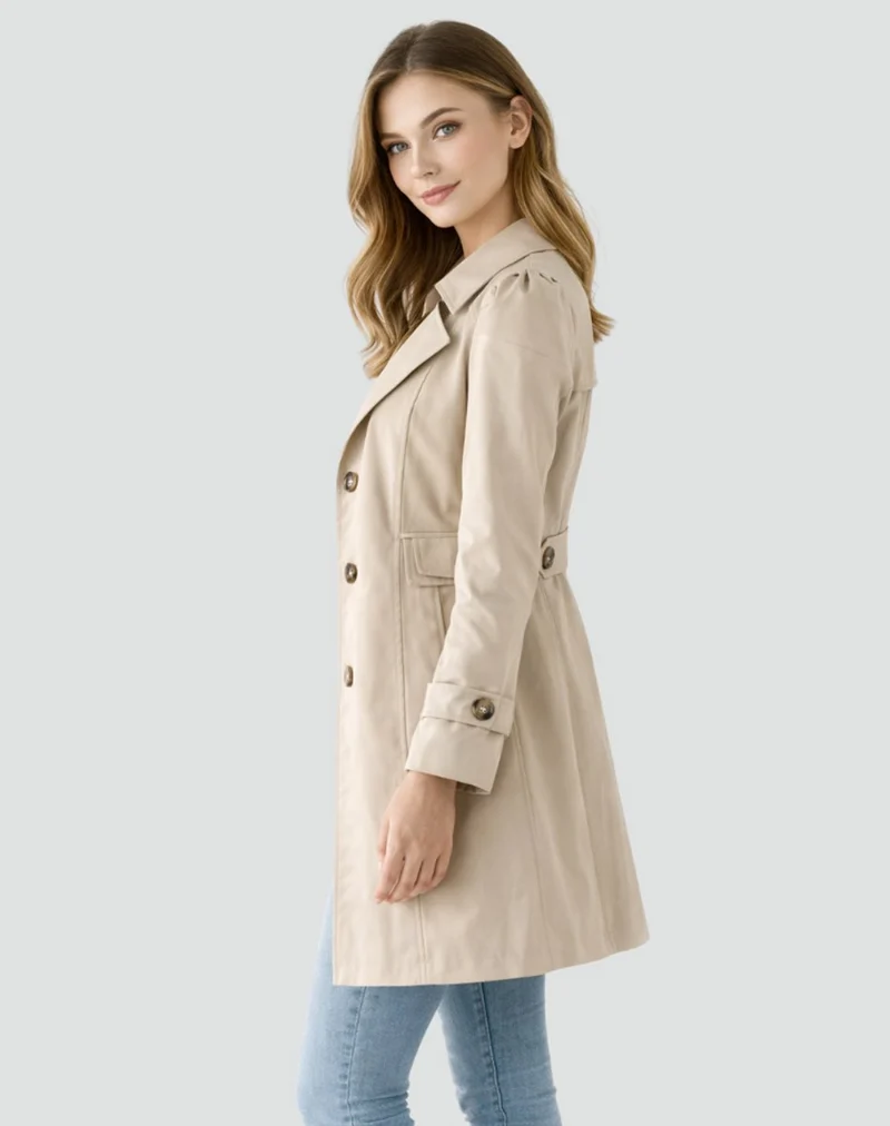 Evelyn | Timeless Tailored Mid-Length Trench Coat