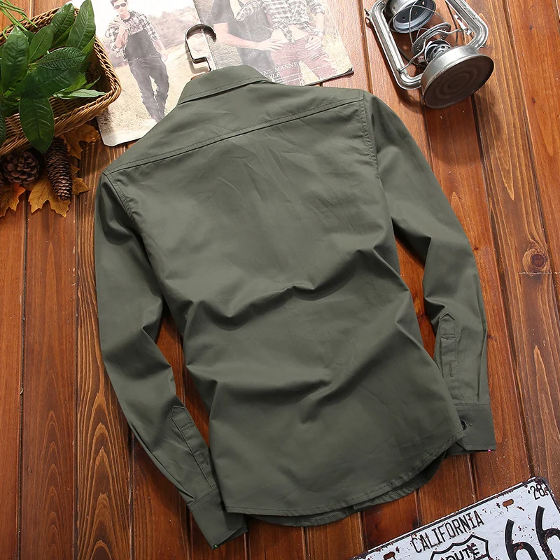 Herren Utility-Overshirt mit Schulterklappen und Brustpattentaschen Drune