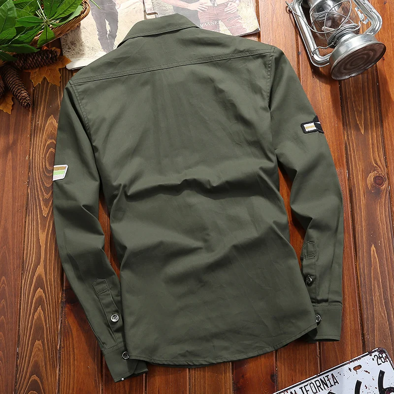 Herren Utility-Hemdjacke aus leichtem Baumwollcanvas mit Rollärmeln und Brustpattentaschen Drune