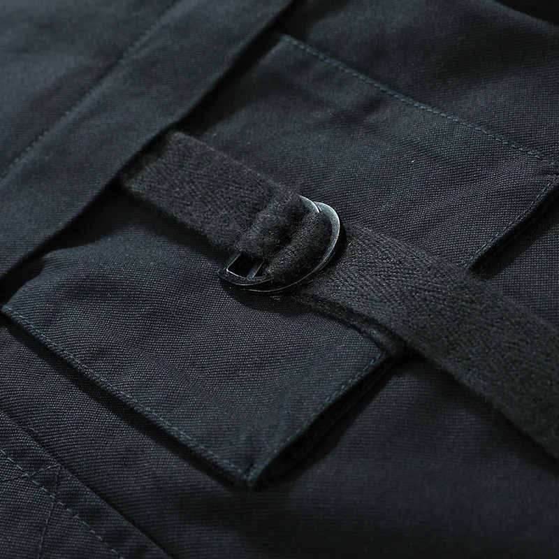 Herren Utility-Fieldjacke mit Stehkragen, D-Ring-Details und Reißverschlusstaschen Drune