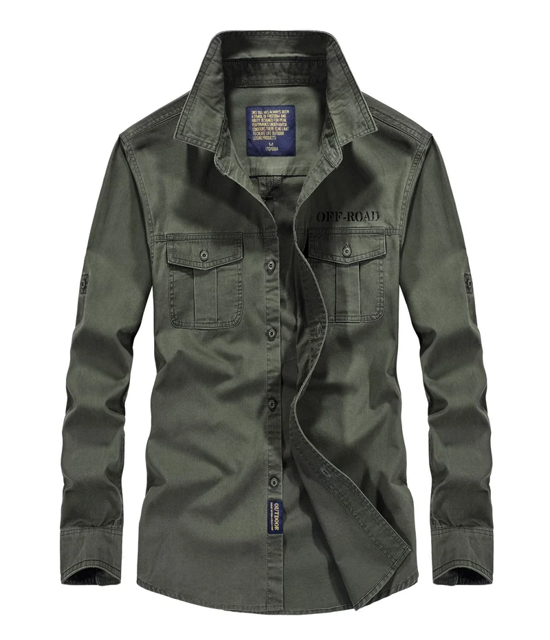 Herren Utility‑Field‑Hemdjacke mit Brustpattentaschen, Rollärmel und robustem Canvas Drune