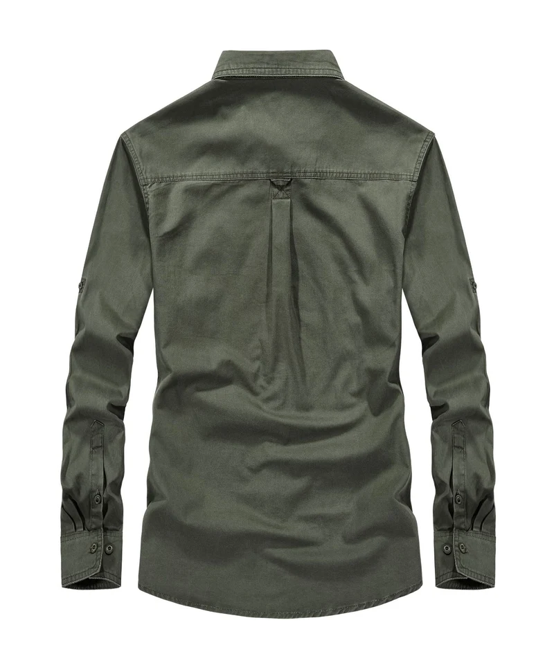 Herren Utility‑Field‑Hemdjacke mit Brustpattentaschen, Rollärmel und robustem Canvas Drune