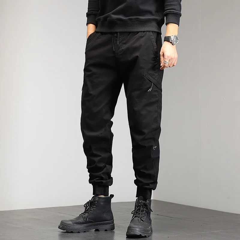 Herren Utility-Cargohose im Joggerstil mit Gummibündchen und Multifunktions‑Taschen Drune
