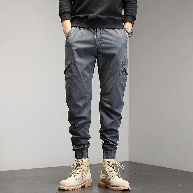 Herren Utility-Cargohose im Joggerstil mit Gummibündchen und Multifunktions‑Taschen Drune