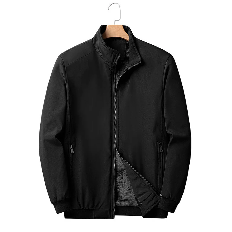 Herren urbaner Thermo-Zipblouson mit Teddyfleece-Innenfutter, Stehkragen und Reißverschlusstaschen Drune