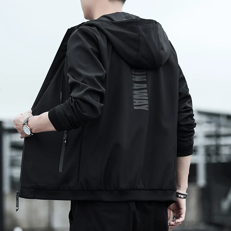 Herren Urbaner Softshell-Hoodie mit getapten Nähten, verstellbarer Kapuze und Zipper-Taschen Drune