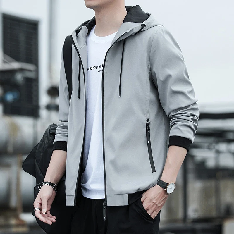 Herren Urbaner Softshell-Hoodie mit getapten Nähten, verstellbarer Kapuze und Zipper-Taschen Drune