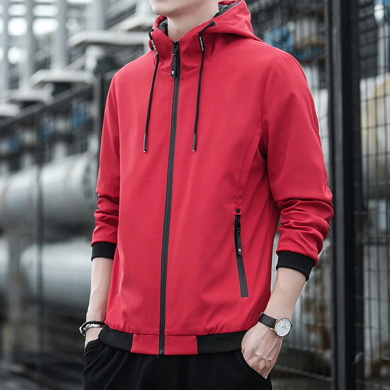 Herren Urbaner Softshell-Hoodie mit getapten Nähten, verstellbarer Kapuze und Zipper-Taschen Drune