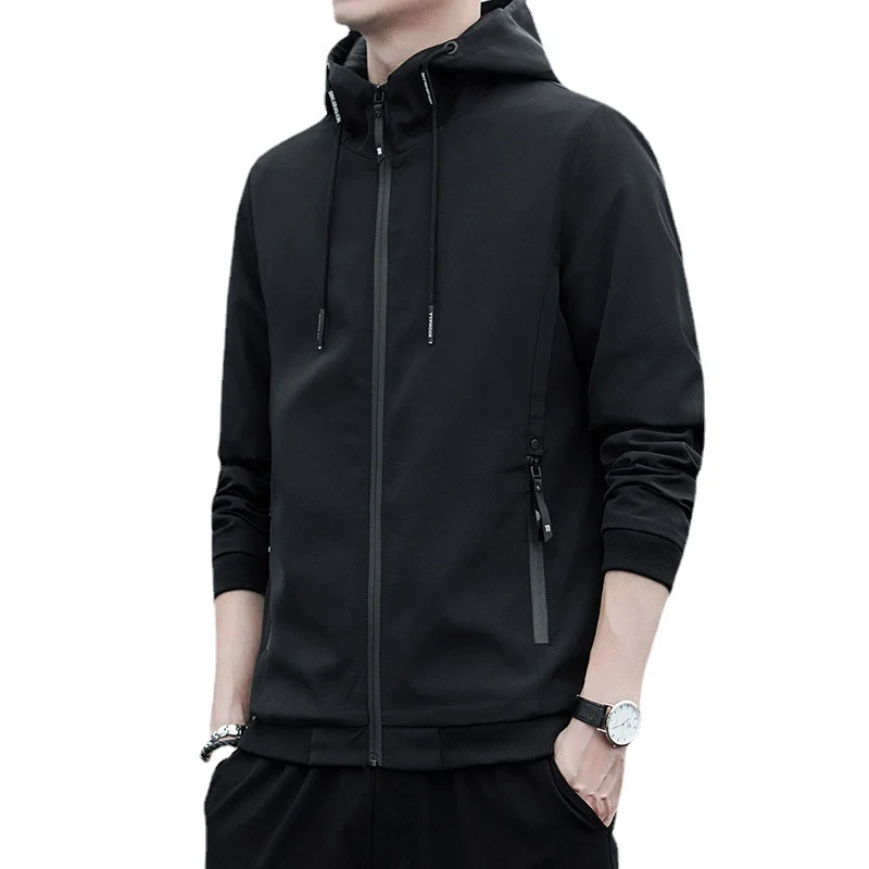 Herren Urbaner Softshell-Hoodie mit getapten Nähten, verstellbarer Kapuze und Zipper-Taschen Drune