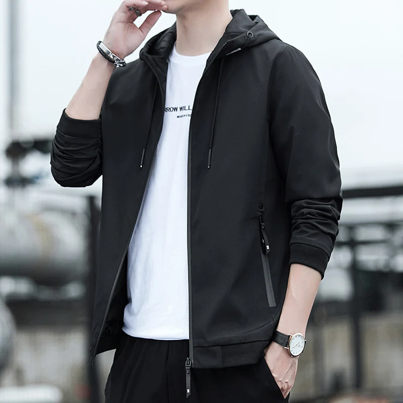 Herren Urbaner Softshell-Hoodie mit getapten Nähten, verstellbarer Kapuze und Zipper-Taschen Drune