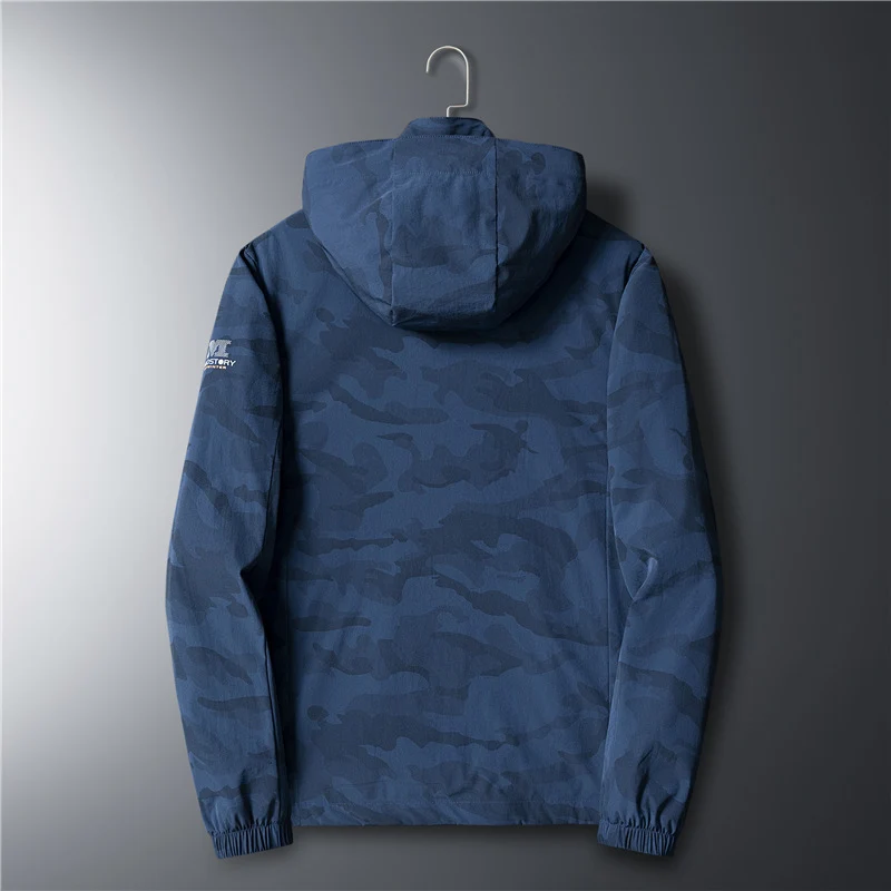 Herren Ultraleichter Softshell-Hoodie mit Tarnmuster, wasserabweisend und atmungsaktivem Meshfutter Drune