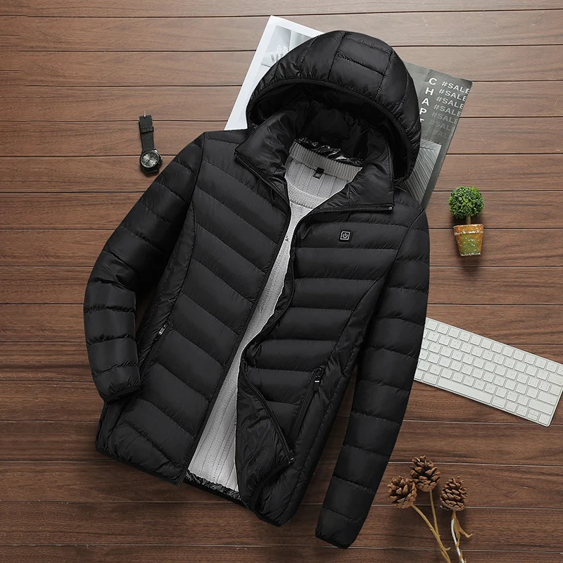 Herren ultraleichter gesteppter Parka mit Kapuze und thermoregulierender Isolierung Drune