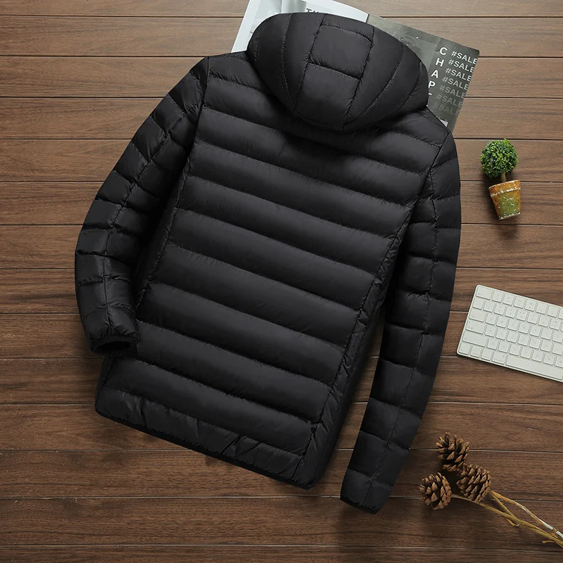 Herren ultraleichter gesteppter Parka mit Kapuze und thermoregulierender Isolierung Drune