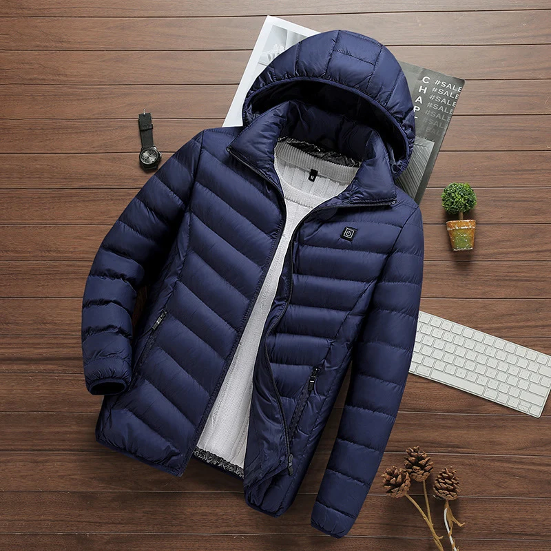 Herren ultraleichter gesteppter Parka mit Kapuze und thermoregulierender Isolierung Drune