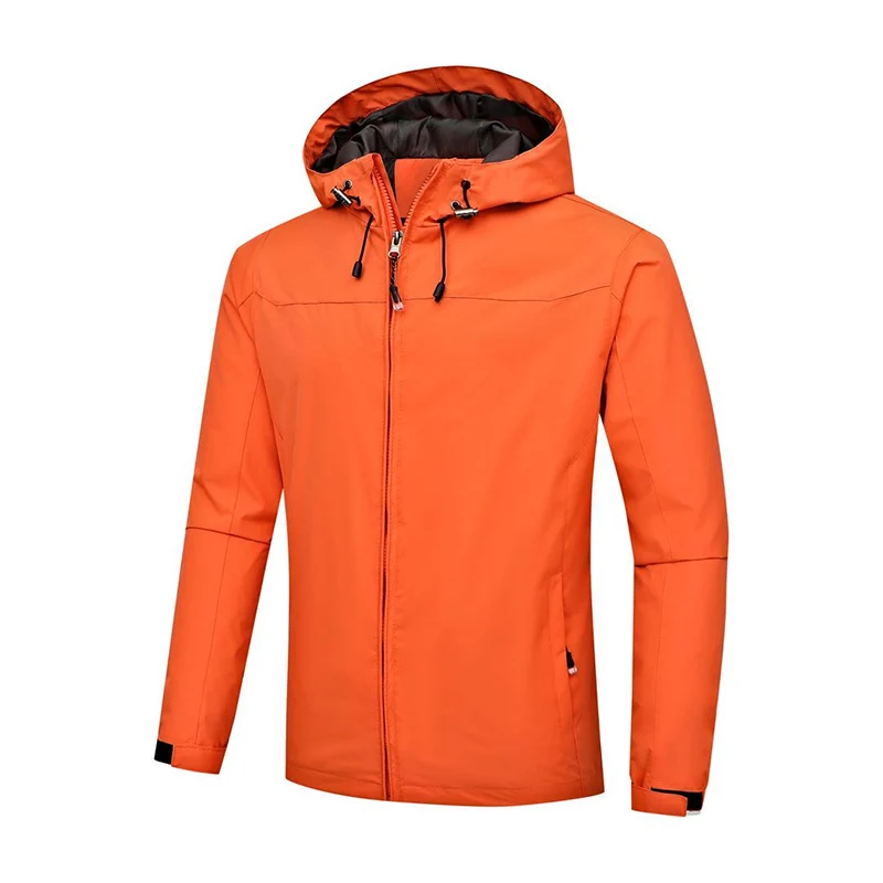 Herren Ultraleichte packbare Regenjacke mit Kapuze und verdecktem Reißverschluss Drune