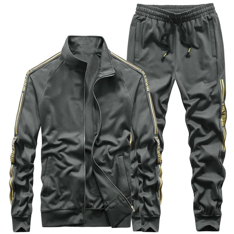 Herren Trainingsanzug‑Set mit Stehkragen und Slim‑Fit Jogginghose Drune