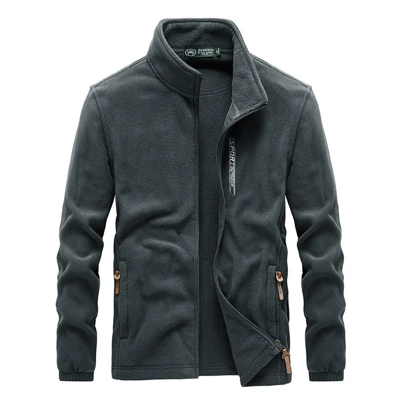 Herren thermoregulierende Fleece‑Blousonjacke mit Sherpa‑Innenfutter und Stehkragen Drune