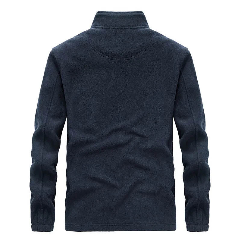 Herren thermoregulierende Fleece‑Blousonjacke mit Sherpa‑Innenfutter und Stehkragen Drune