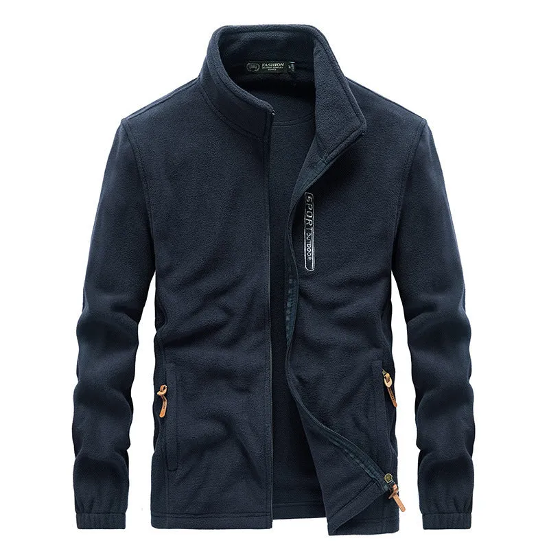 Herren thermoregulierende Fleece‑Blousonjacke mit Sherpa‑Innenfutter und Stehkragen Drune