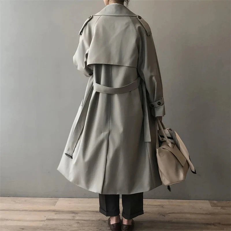 Amelie | Elegant Water-Repellent Long Trench Coat