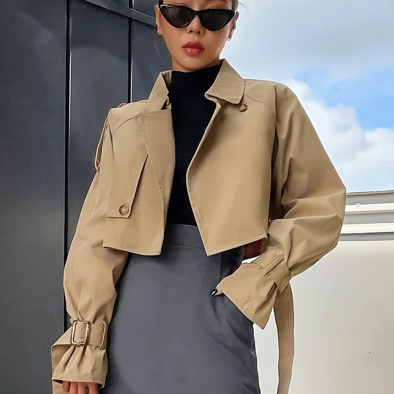 Zara | Stylish Short Crop Trench Coat