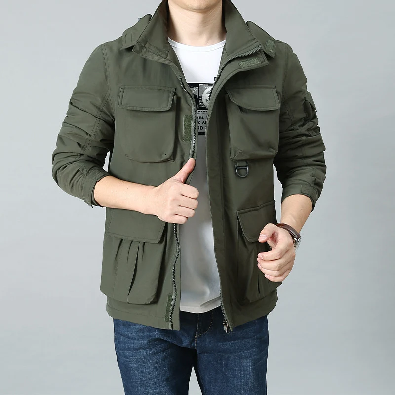 Herren Thermo-Parka mit Teddyfleece-Innenfutter, Kapuze und Multifunktionstaschen Drune