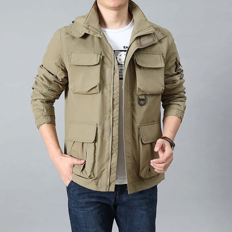 Herren Thermo-Parka mit Teddyfleece-Innenfutter, Kapuze und Multifunktionstaschen Drune