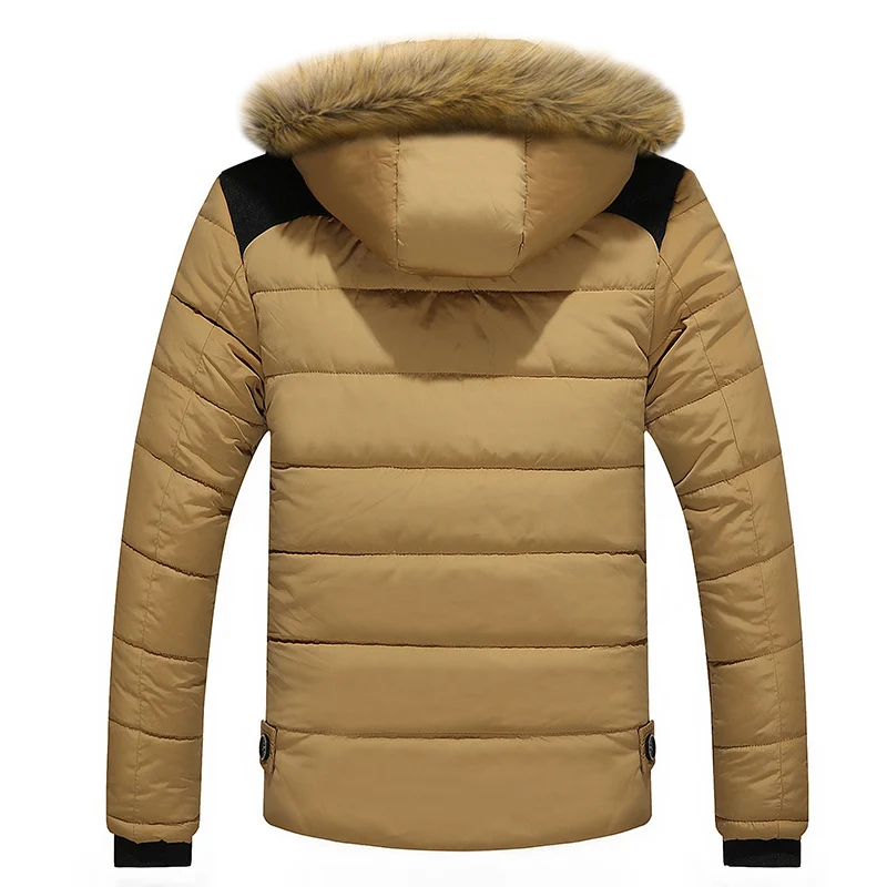 Herren Thermo-Parka im Urban-Outdoorstil mit abnehmbarer Kunstfellkapuze und Mikrofleece-Innenfutter Drune