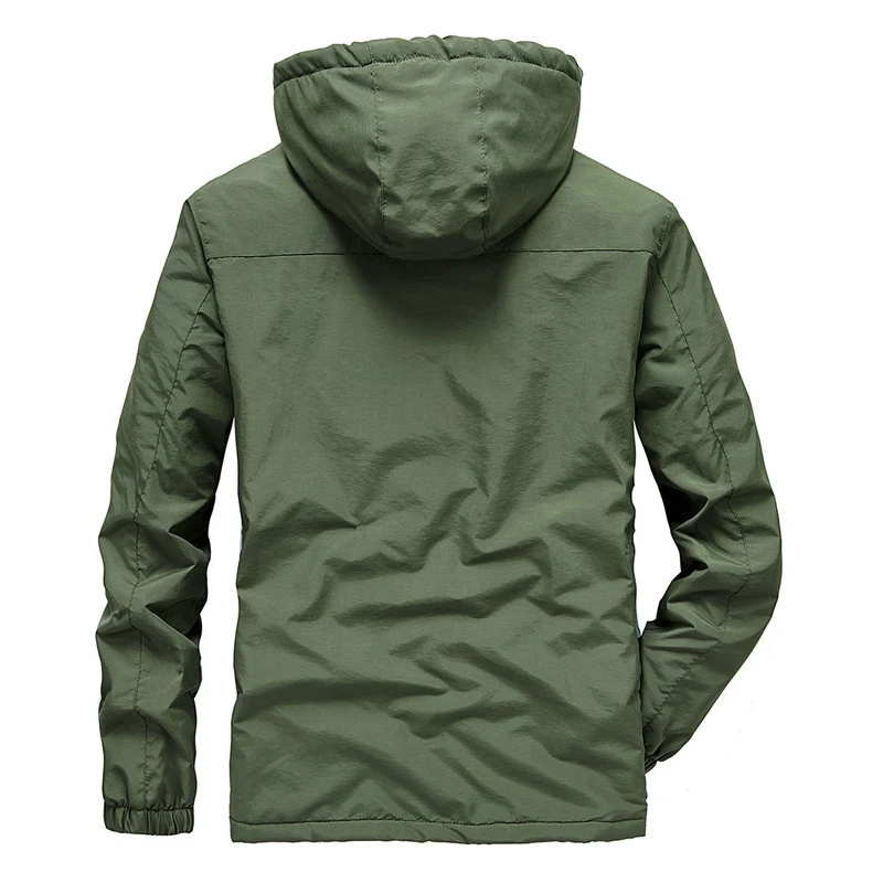 Herren Thermo-Hybrid Kapuzenblouson mit durchgehendem Teddyfleece-Innenfutter und wasserabweisender Außenhülle Drune
