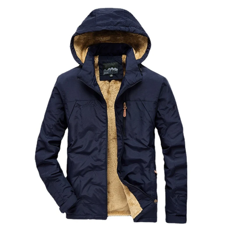 Herren Thermo-Hybrid Kapuzenblouson mit durchgehendem Teddyfleece-Innenfutter und wasserabweisender Außenhülle Drune