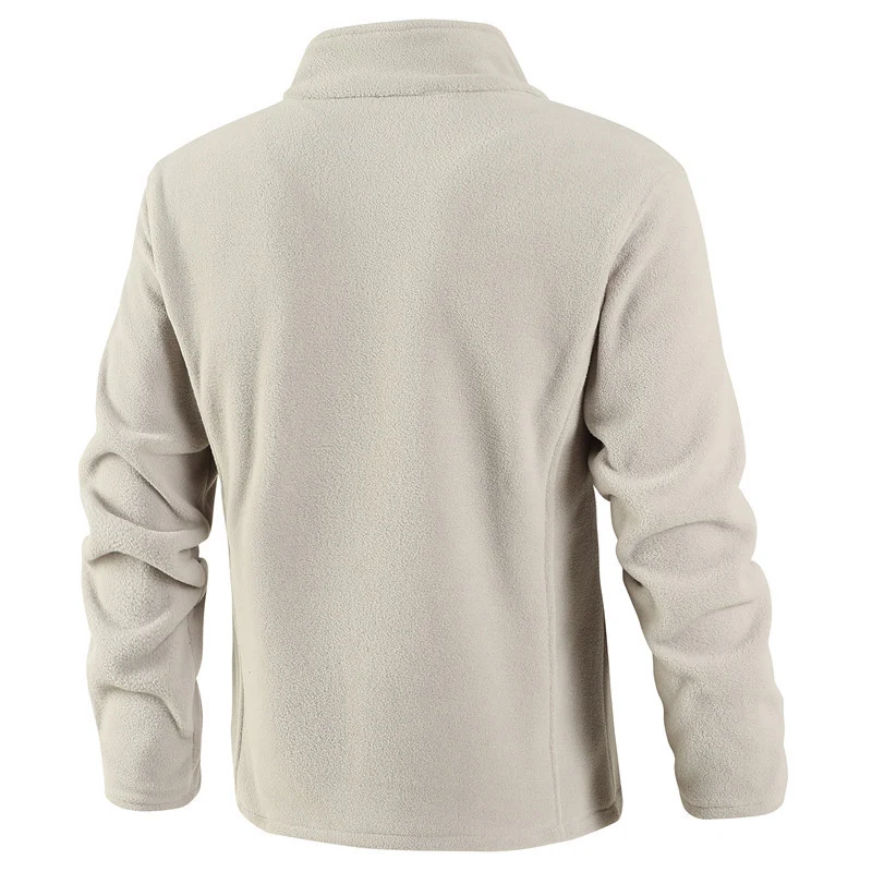 Herren Thermo-Fleecejacke mit hohem Stehkragen, durchgehendem Reißverschluss und technischer Microfleece-Qualität Drune
