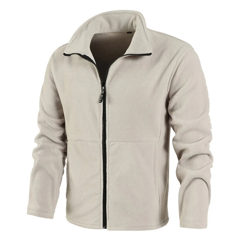 Herren Thermo-Fleecejacke mit hohem Stehkragen, durchgehendem Reißverschluss und technischer Microfleece-Qualität Drune