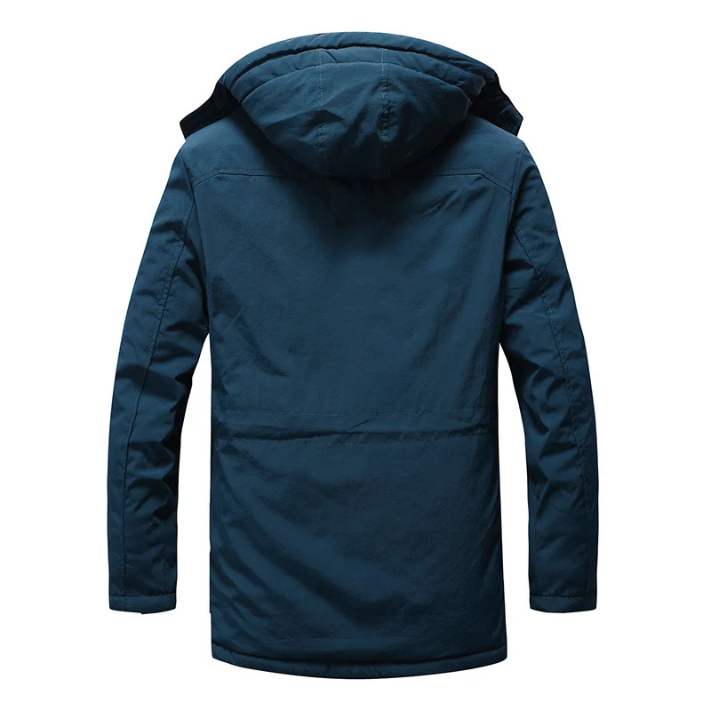 Herren Thermo-Fieldparka mit Sherpa-Innenfutter, Multifunktions‑Taschen und Kapuze Drune