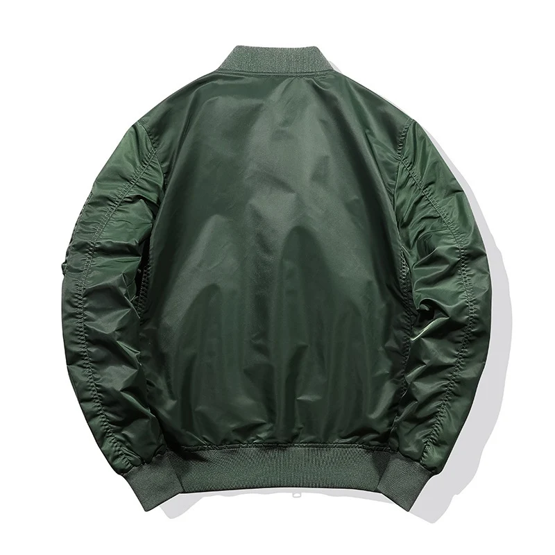 Herren Thermisch isolierte Nylon-Bomberjacke mit Ärmeltasche und Rippenbündchen Drune