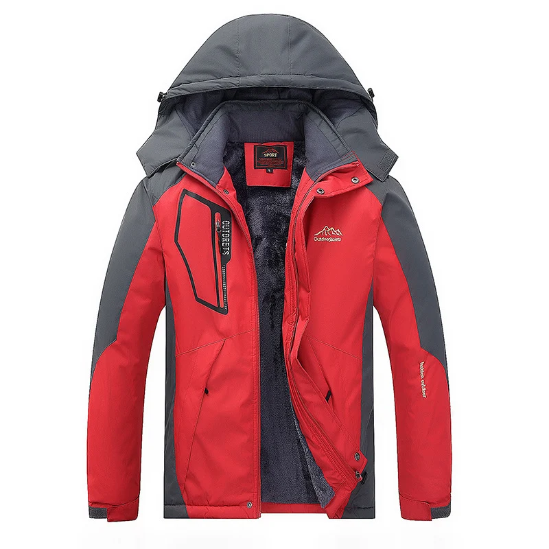 Herren technischer Outdoor-Parka mit Teddyfleece-Innenfutter, verschweißter Außenhülle und Multifunktionstaschen Drune