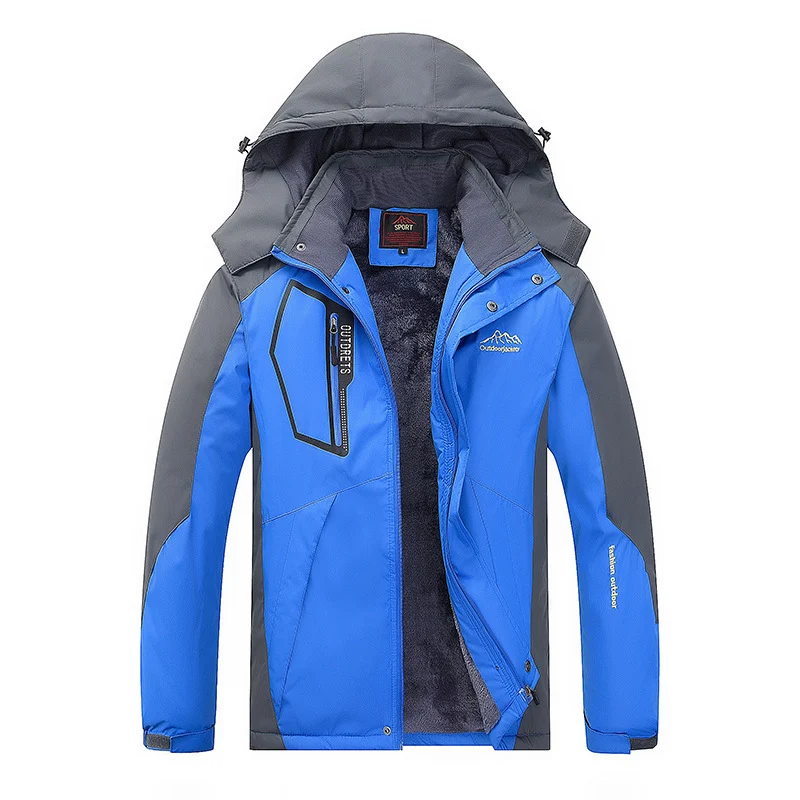 Herren technischer Outdoor-Parka mit Teddyfleece-Innenfutter, verschweißter Außenhülle und Multifunktionstaschen Drune