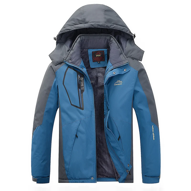 Herren technischer Outdoor-Parka mit Teddyfleece-Innenfutter, verschweißter Außenhülle und Multifunktionstaschen Drune