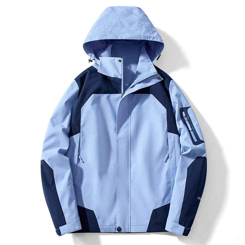 Herren technische Softshell‑Jacke mit abnehmbarer Kapuze, wasser- und winddichter Membran sowie Ärmel‑Utilitytasche Drune