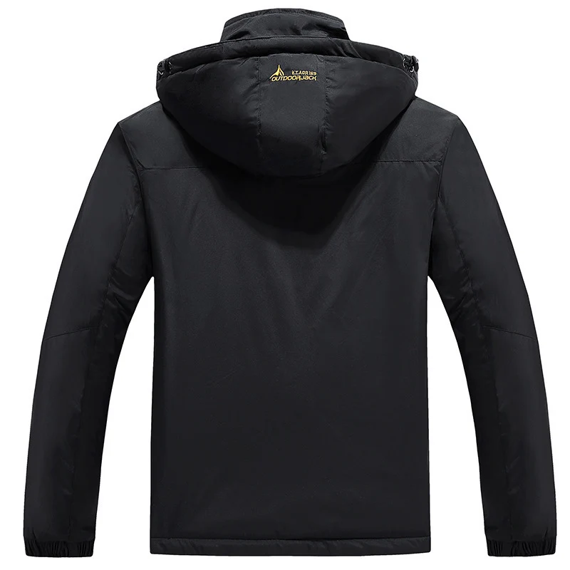 Herren technische Outdoor-Thermojacke mit abnehmbarer Kapuze, winddichter Außenschale und wärmender Fleece-Innenlage Drune