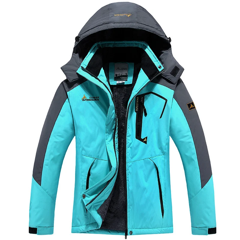 Herren technische Outdoor-Thermojacke mit abnehmbarer Kapuze, winddichter Außenschale und wärmender Fleece-Innenlage Drune